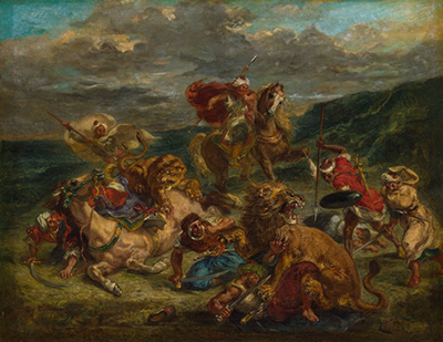 Lion Hunt Eugene Delacroix
